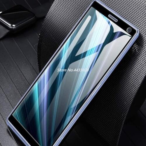 9H 3D Full Glue Cover Black Tempered Glass for SONY Xperia 1 10 10 Plus Screen Protector for SONY X1 X10 X10plus Protective Film