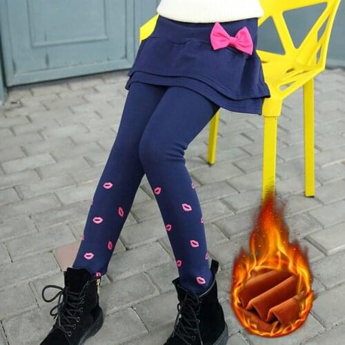 3-12 Years Kids Winter Girls Leggings Girls Skirt-pants Children Warm Pants Kids Leggings Skirt-pants Kids Trousers