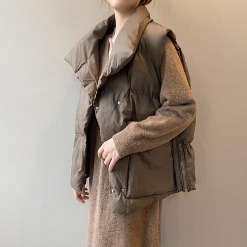 Women Winter Vest Coat Stand Collar Women Chic Cotton Vest Warm Tops Vest Chaleco Mujer Gilet Casaco Feminino