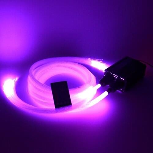 12V RGBW Dual head App Smart phone Remote controlled Audio Voice controlle 20W Car Interior Starry Light Engine Fiber Optic DIY