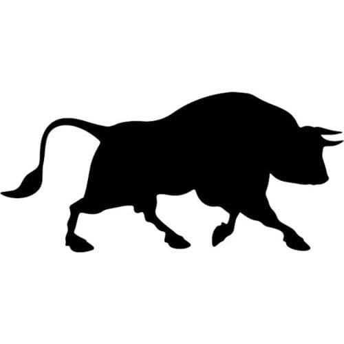 16.6CM*7.8CM A Strong Bull Vinyl Decal Car Door Accessories Decorate Car Sticker