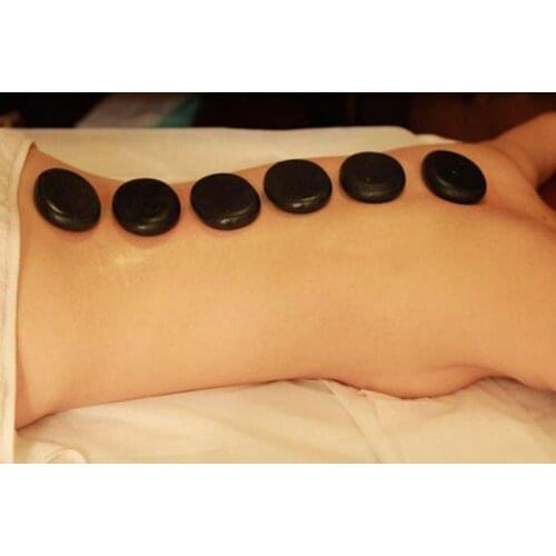 2 pcs 6*8cm Energy stone volcanic hot stone SPA essential oil massage stone energy stone heating ellipseSZ