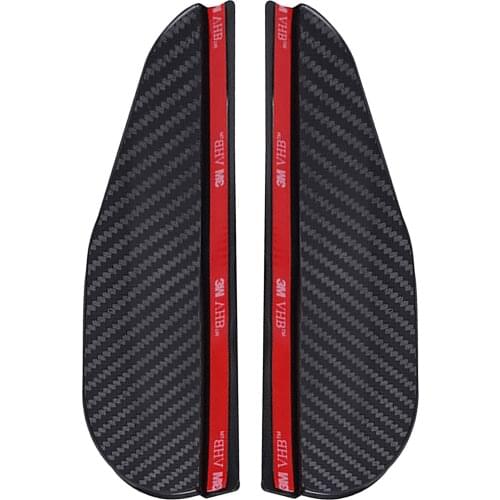 2PCS Car Side Rearview Mirror Rain Eyebrow Sun Visor Carbon Fiber Exterior Sun Shade Snow Guard Weather Shield Cover Auto Parts