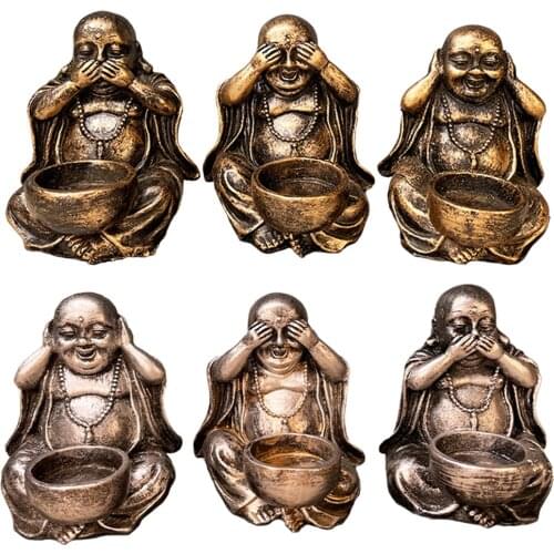 3pcs/set Buddha Candle Holder Candleholder Candlestick Table Centerpiece