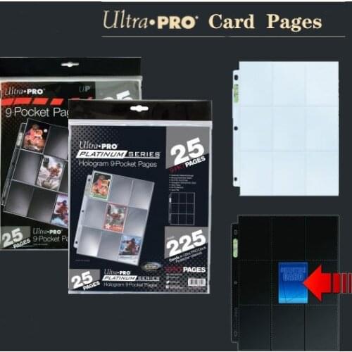 50PCS/LOT Ultra Pro Platinum Edition 18-Pocket Page with 9 pockets per side card pages suitable for star Cards/MTG/TCG/PTCG/MGT