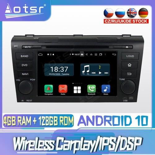 Android 10 PX6 128G For MAZDA 3 2004 2005 2006 2009 DVD GPS Navigation Auto Radio Stereo Video Multimedia Player HeadUnit 2din