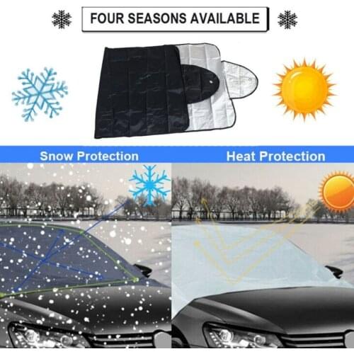 Car Windshield Cover Sun Shade with Suction Cup Protective Snow Ice Dust Frost U90C
