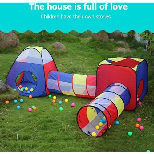 Play House Indoor and Outdoor Easy Folding Ocean Ball Pool Pit Game Tent Play Hut Girls Garden Playhouse Kids Children Toy Tent