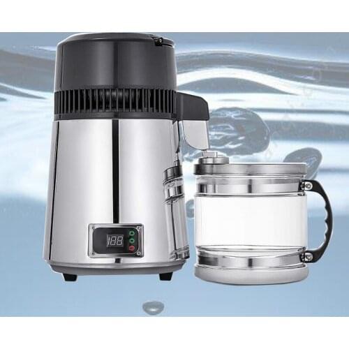 Pure Water Distiller 304 Stainless Steel Distilled Water Machine Dispenser Filter 4L Dental Distillation Purifier 110V 220V