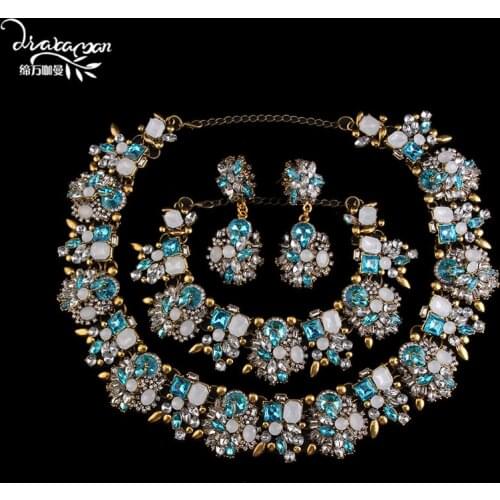 Dvacaman Brand 2017 Indian Wedding Bridal Three Jewelry Sets Luxury Crystal Engagement Party Accessories Women Bijoux Femme V94