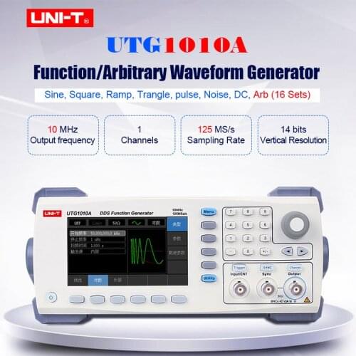 Function/Arbitrary Waveform Generator UTG1010A 1 Channel 125MS/s Sampling rate 5MHz Output frequency AM PM FM ASK FSK Modulation