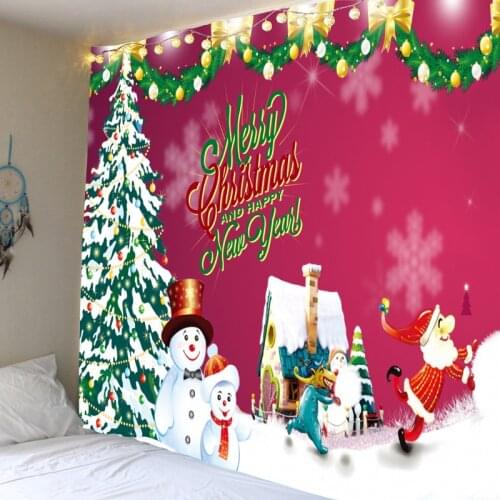 Christmas tapestry Santa Claus Christmas tree background wall-mounted tapestry home decoration wall tapestry