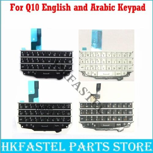 HKFASTEL original keypad For BlackBerry Q10 Mobile Phone Housing English Russian Arabic Keypad Cover Keyboard Case