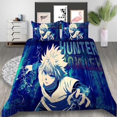 Anime Hunter Hunter 3D Printed Bedding Set Duvet Covers Pillowcases Comforter Bedding Set Bedclothes Bed Linen(NO sheet) 01