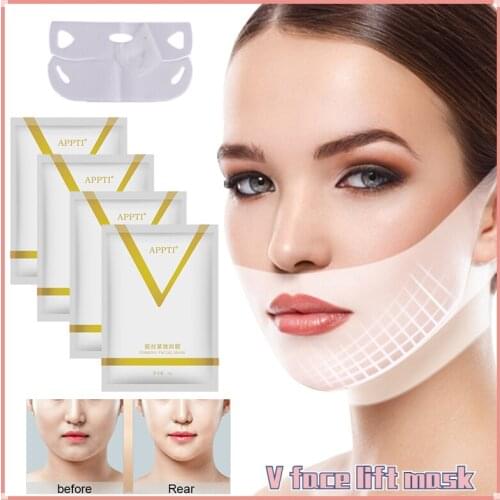Face lift Slimming Mask V Line Chin Up Patch 4D Reduce Double Chin Tape Neck Firming Shape Mask US BR Do Dropshipping