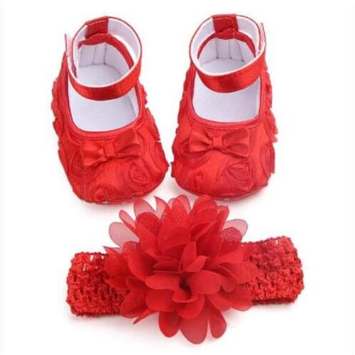 Cute Baby Girl Shoes Headwear Newborn Baby First Walkers