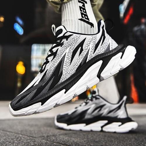 Trendy Mens Running Shoes Breathable Sneakers High Quality Hard-wearing Jogging Shoes Outdoor No-slip Training Shoes Zapatillas