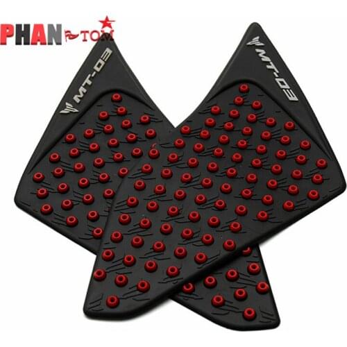 Motorcycle stickers Tank Traction Side Pad Gas Fuel Knee Grip Decal Black For YAMAHA MT03 MT-03 MT 03 2015 2016 2017