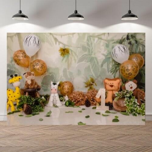 Neoback One Year Kids Portrait Wild One Safari Happy Birthday Baby Shower Professional Studio Photography Backdrop Background
