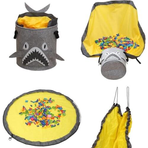 New Cartoons Portable Kids Toy Storage Bag and Play Mat Toys Organizer Box Drawstring Bag Practical waterproof Storage Baskets