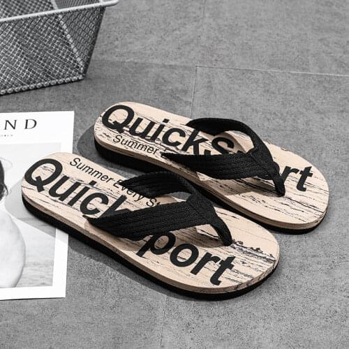 2021 new trend flip flop mens and womens beach shoes Korean massage sandals student shoes