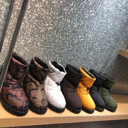 2021 New Winter Snow Boots Round Toe Women Boots Comfort Ankle Boots For Woman WaterProof Women Shoes Elastic Band Shoes Woman