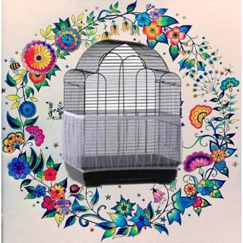New Seed Catcher Guard Mesh Pet Bird Cage Cover Shell Skirt Traps Cage Basket