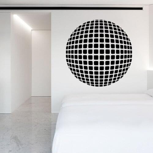 Optic Illusion Geometrical Round Shape Wall Decal Geometric Sticker Home Livingroom And Hotel Decoration A002306