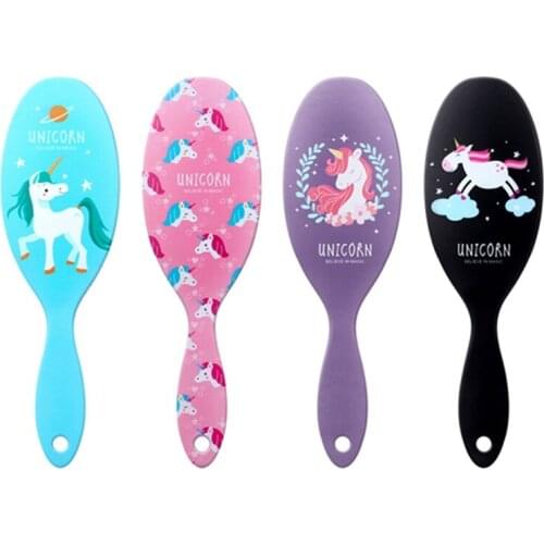 Wholesale Cute Animal Anti-static Hair Brush Massage Comb Shower Wet Detangle Hair Brush Salon Hair Styling Tools Four Colors