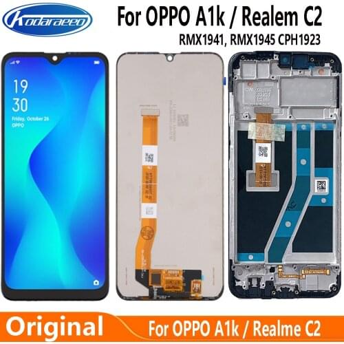 Original Display Replace 6.1" For OPPO A1K CPH1923 LCD Touch Screen Digitizer Assembly For Realme C2 RMX1941 RMX1945