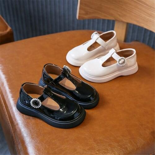 Autumn Girls Shoes Princess Kids Flat Shoes PU Leather Children Casual Shoes With Flowers Party Show Shoes For Girls Size 26-36