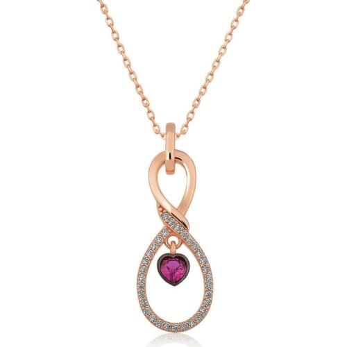Real Silver 925 Jewelry Silver Infinite Heart Necklace
