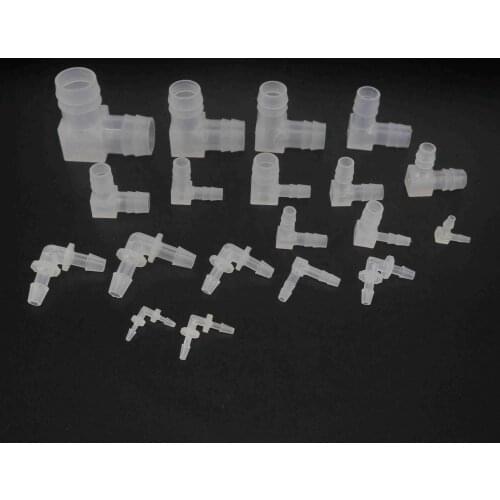 Fit Tube I/D 1.6mm To 20mm Barbed Elbow Equal PP Pipe Plastic Fitting Aquariums Fish Tank