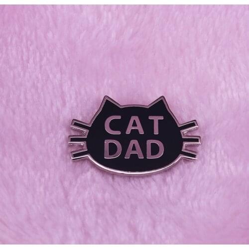 Lets everyone know you're a pet dad pin badge