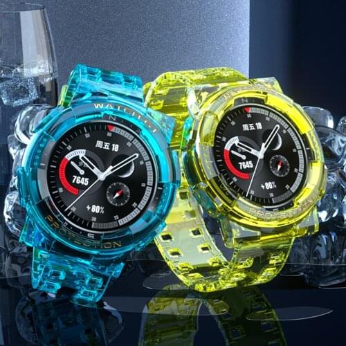 Strap For Huawei GT2 E GT 2E Magi2 42MM 46MM Colorful Transparent Silicone Wristband For Huawei GT2E Magi 2 Watch Band Bracelet