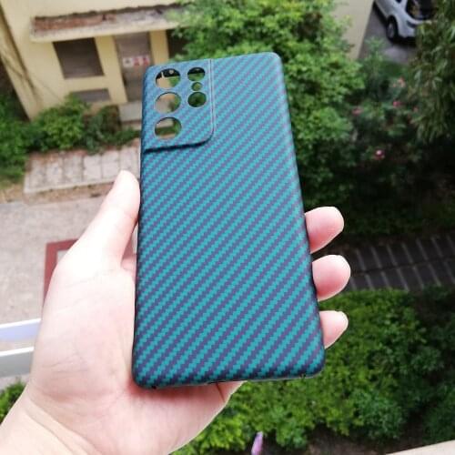 Luxury brand Rare emerald green aramid Carbon fiber case For samsung galaxy s21 ultra phone bumper cover