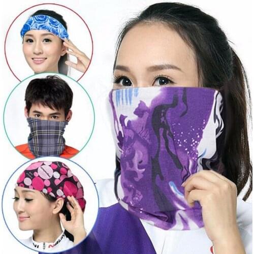 Unisex Women Men Multicolor Magic Head Face Mask Neck Gaiter Snood Headwear Motorcycle Cycling Tube Scarf Headband