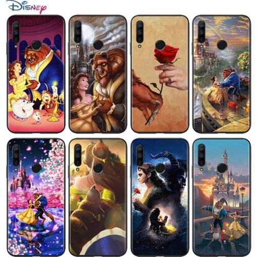 Beauty and the beast for Huawei Honor 30 20 10 9S 9A 9C 9X 8X MAX 10 9 Lite 8A 7C 7A Pro Silicone Black Phone Case
