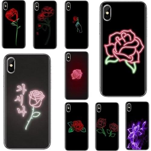 Fluorescent-Neon-C-rose For Xiaomi poco X3 nfc F2 Pro M3 Mi 5X 6X Max Mix 1 2 2S 3 Mi5 Mi6 Mi3 Mi4 Silicone Case