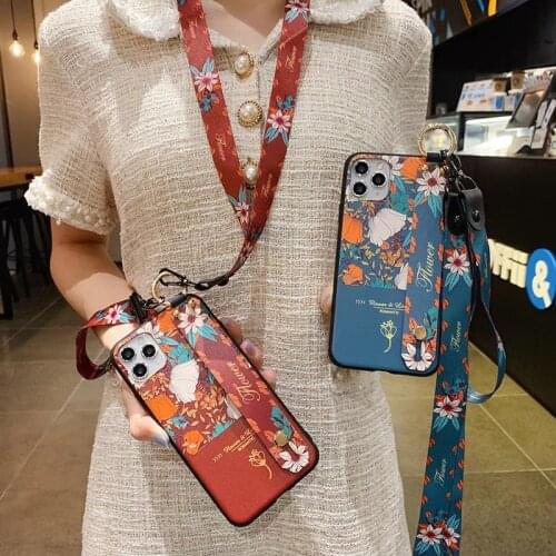 Fabulous Case For iphone 11 12 13 pro max 12mini SE 2020 7 8 plus X Xs max XR Soft TPU Wrist Strap Phone Holder Case cover funda