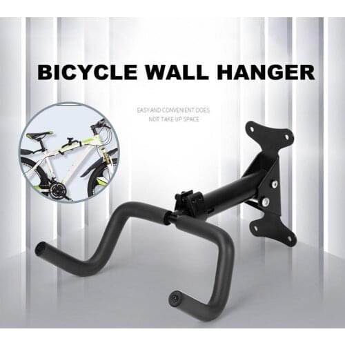Folding Bike Bike Rack Hanger Wall-Mounted Fine Workmanship Alloy Room Indoor Bicycle Holder Flip Up Rack Cycling Supplies
