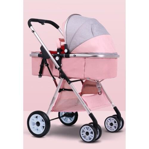 Comfortable Baby Stroller High Configuration Baby Stroller Can Sit and Lie Lightly and Fold Two-way Shock-absorbing Stroller