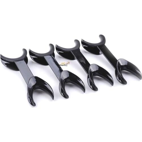 4pcs Black Dental Double-headed T-Shape Intraoral Cheek Lip Retractor Openers