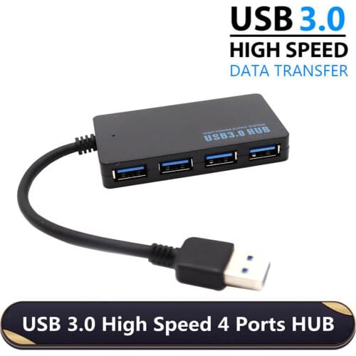 High Speed USB 3.0 Hub External 4 Ports Adapter Splitter For Multi-device Computer Laptop Splitter Up To 5Gbps