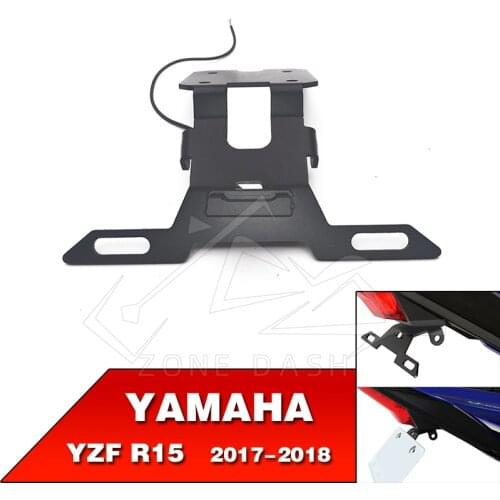 Motorcycle Rear License Registration Plate Tail Frame Holder Bracket Modified For YZF R15 V3 V3.0 17 2018 19 17-20 YZF-R15 V3.0