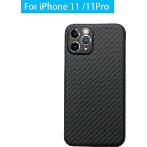 Camera Protective Carbon Fiber Case for iPhone 11 Pro Max Ultra Thin Full Coverage Aramid Fiber Cover for iPhone11pro max 11Pro