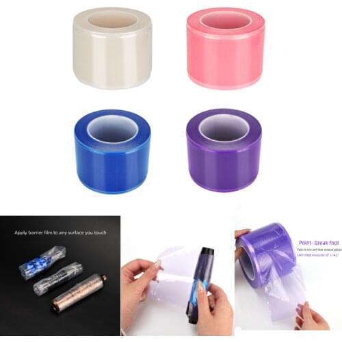 1 roll 1200pcs Disposable Tattoo Barrier Film Dental Protect Tape Tattoo Clear Wrap Cover Preservative Film Tattoo Film