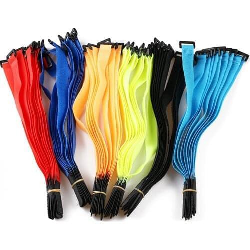 10Pcs Durable Multicolor 30*2cm RC Eachine Lipo Battery Antiskid Cable Tie Down Nylon Straps Tie Rope RC Accessories 30 * 2 cm