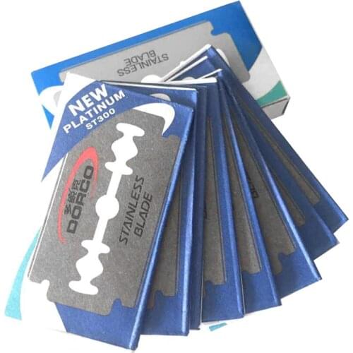 10pcs/pack Razor Blades Brand Stainless Steel Safety Razor Blades Shave Blade Razor For Men Lames De Rasoir Barber Blade ST300