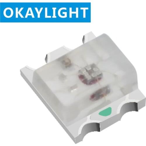 100PCS WS2812B 2020 built-in 4-pin lamp beads 0807 5V breakpoint resume full color marquee with